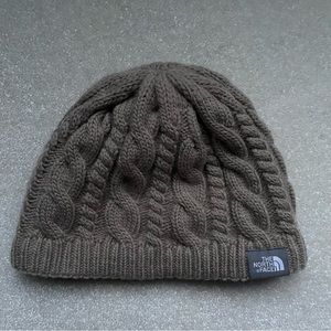 The North Face Children’s fleece lined Fall/Winter beanie hat khaki/tan